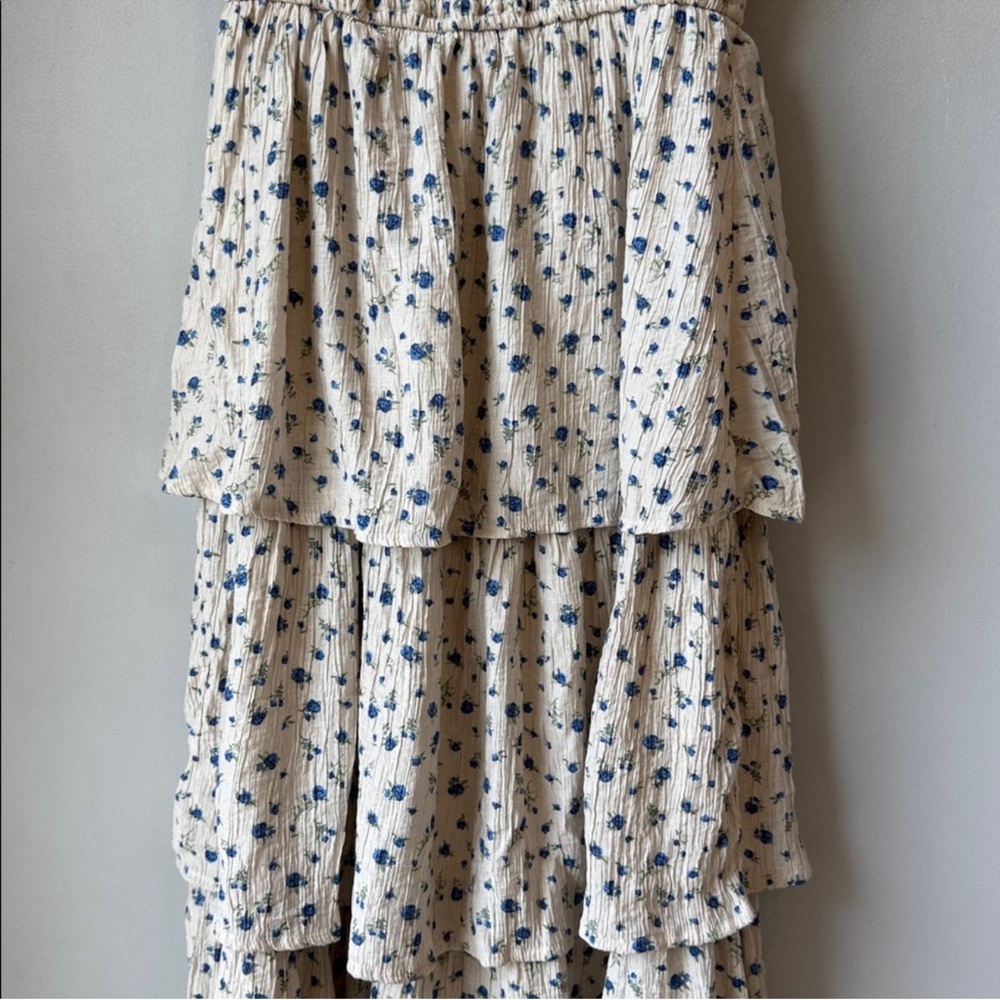 AND NOW THIS Floral Smocked Prairie Tiered Ruffle Maxi Dress - Picture 4 of 9